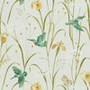 Sanderson Kingfisher & Iris Teal/Amber Fabric