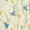 Sanderson Kingfisher & Iris Azure/Linen Fabric