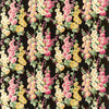 Sanderson Hollyhocks Ebony/ Cerise Fabric