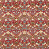 Morris & Co Strawberry Thief Velvet Crimson/Slate Fabric