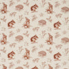 Sanderson Squirrel & Hedgehog Henna/Wheat Fabric