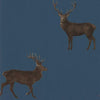 Sanderson Evesham Deer Indigo Wallpaper