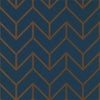 Harlequin Tessellation Marine/Copper Wallpaper