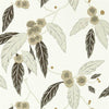 Harlequin Coppice Oyster/Ebony/Gilver Wallpaper
