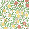 Morris & Co Fruit Leaf Green/Madder Wallpaper