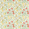 Morris & Co Fruit Leaf Green/Madder Fabric
