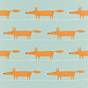 Scion Mr. Fox Sky/Tangerine/Chalk Fabric