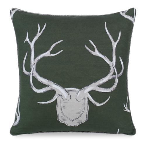 Kravet Antlers Green Pillow