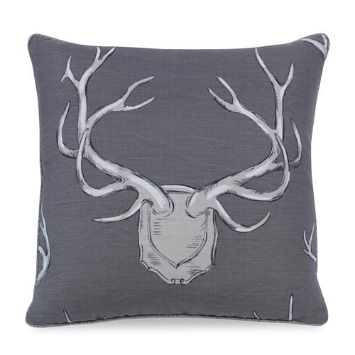 Kravet Antlers Grey Pillow