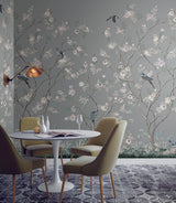Ronald Redding Designs Lingering Garden Grey Wallpaper