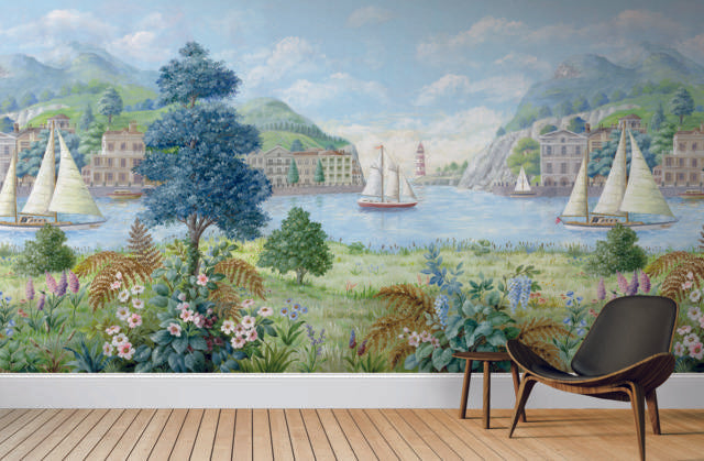 York Wallcoverings Safe Harbor Light Blue Wallpaper