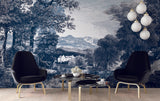 York Wallcoverings Provincial Scenic Navy Wallpaper
