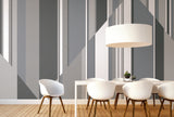 York Wallcoverings Pinwheel Stripe Grey Wall Mural