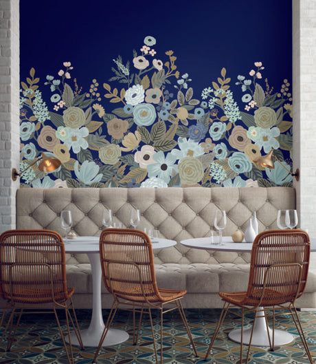 Rifle Paper Co. Garden PartyMural Navy Wallpaper