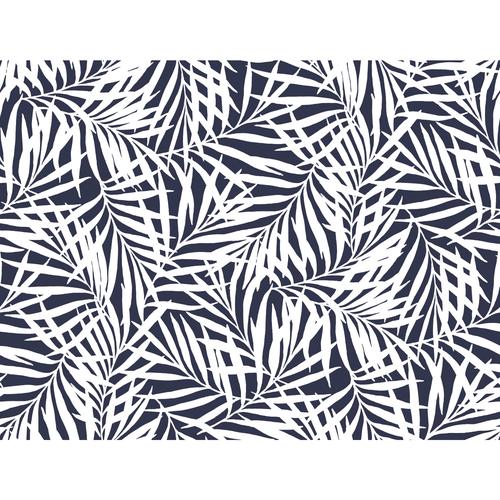 York Oahu Fronds Peel and Stick Blue Wallpaper