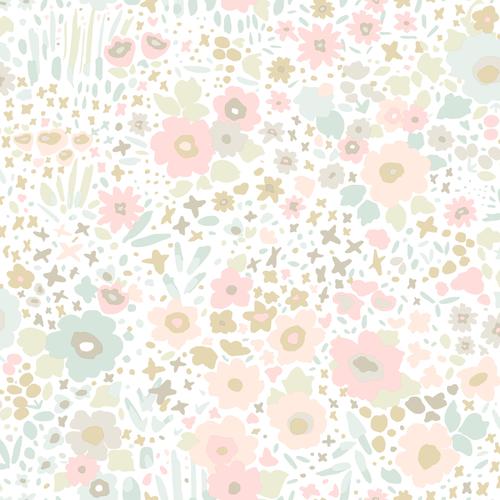 York Posey Sidewall Peel and Stick Pastels Wallpaper