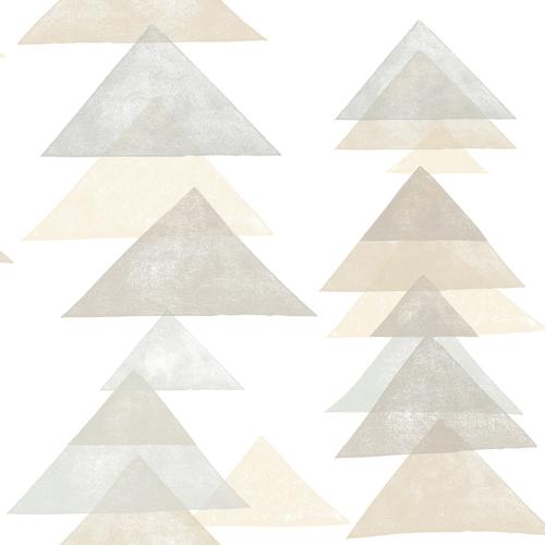 York Triangles Peel and Stick Neutral Wallpaper