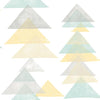 York Triangles Peel And Stick Aqua/Yellow Wallpaper