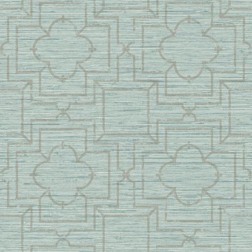 York Quatrefoil Trellis Peel And Stick Blue Wallpaper DecoratorsBest