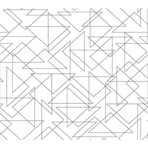 York Triangulation Peel and Stick Black/White Wallpaper