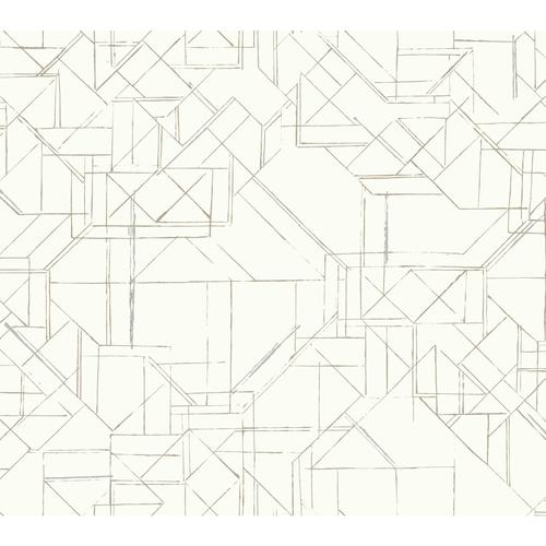 York Prism Schematics Peel and Stick Glint/Gray Wallpaper