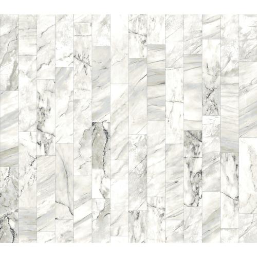 York Marble Planks Peel and Stick Warm Neutral Wallpaper