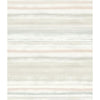 York Fleeting Horizon Stripe Peel And Stick Clay/Mint Wallpaper