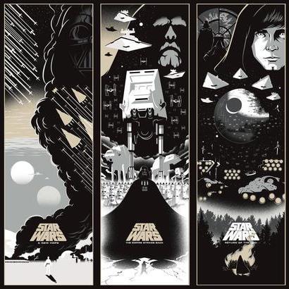 York Wallcoverings Star Wars: Celebrating The Saga Black & White Wallpaper