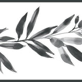 York Wallcoverings Olive Branch Black & White Wallpaper