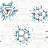 York Soccer Ball Blast Blue/Aqua Wallpaper