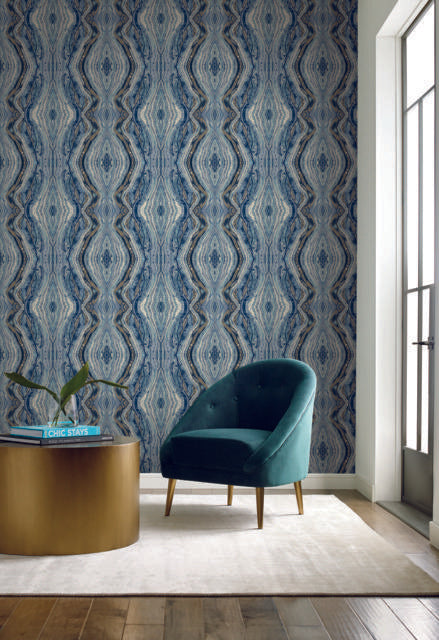Antonina Vella Kaleidoscope Blue Wallpaper