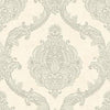 Antonina Vella Chantilly Lace White/Silver Wallpaper
