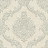 Antonina Vella Chantilly Lace Gray/Silver Wallpaper