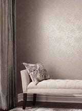 Antonina Vella Eclipse Khaki & Silver Wallpaper