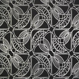 Antonina Vella Cartouche Black & Silver Wallpaper