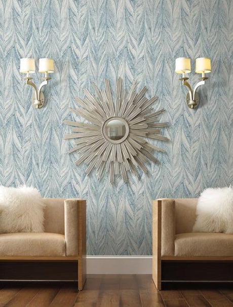 Antonina Vella Ebru Marble Bright Blue Wallpaper
