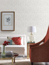 Antonina Vella Feathers White Wallpaper