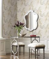 Antonina Vella Oil & Marble White/Black/Gold Wallpaper