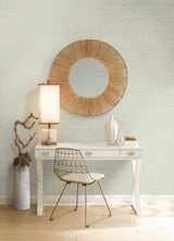 Antonina Vella Faux Capiz Soft Blue Wallpaper