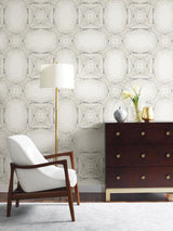 Antonina Vella Stone Kaleidoscope Grey/Black Wallpaper