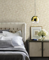 Antonina Vella Rainforest Leaves Beige Wallpaper