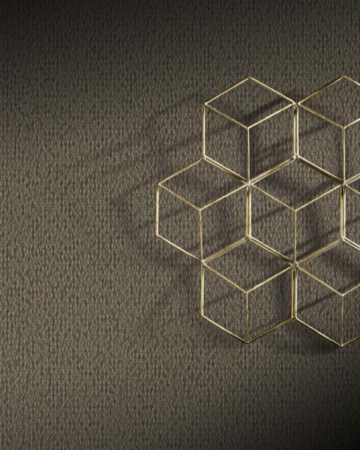 Antonina Vella Stretched Hexagons Dark Silver Wallpaper