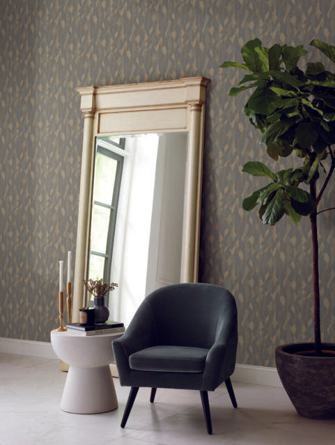 Candice Olson Stained Glass Dark Grey Wallpaper