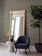 Candice Olson Stained Glass Dark Grey Wallpaper