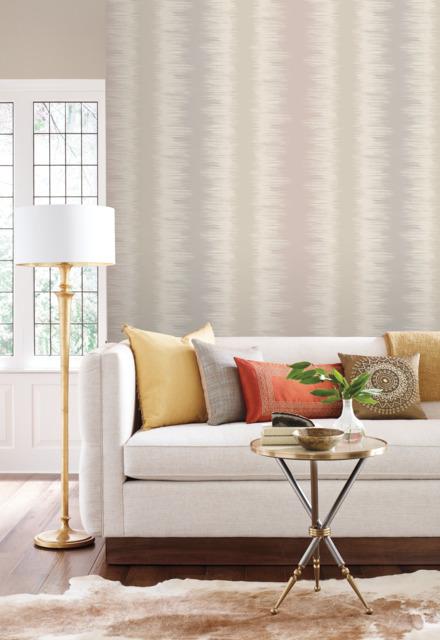 Candice Olson Quill Stripe Pink Wallpaper