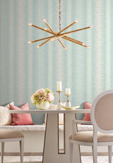 Candice Olson Quill Stripe Blue Wallpaper