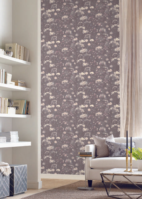 Candice Olson Botanical Fantasy Dark Grey Wallpaper