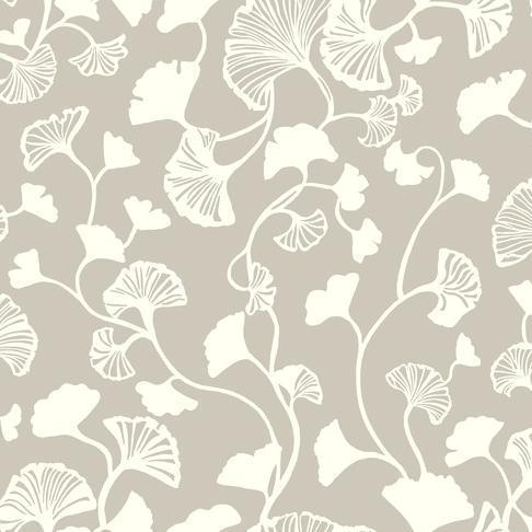Candice Olson Gingko Trail Silver Wallpaper