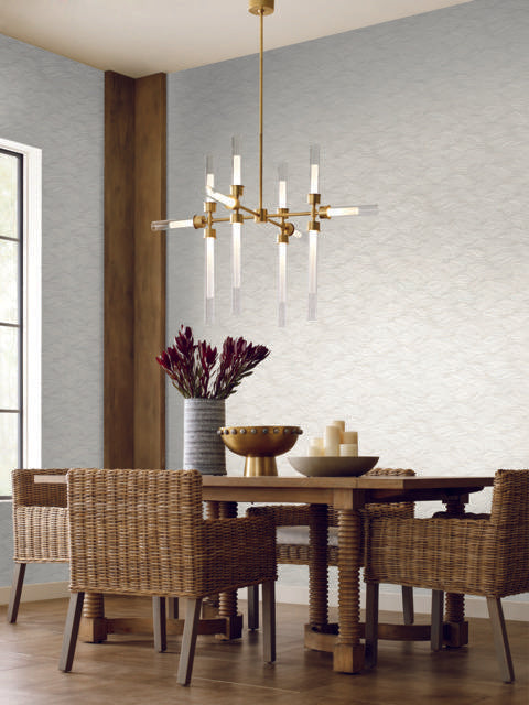 Candice Olson Sand Crest White Wallpaper