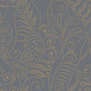 Candice Olson Modern Fern Gold On Charcoal Wallpaper